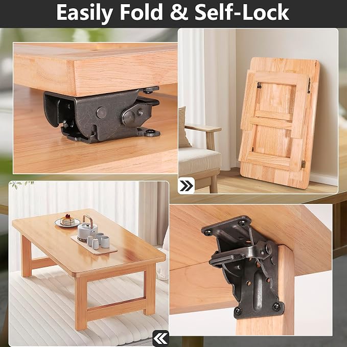 4 Pack Folding Brackets, Self-Lock Hinge - Image 4