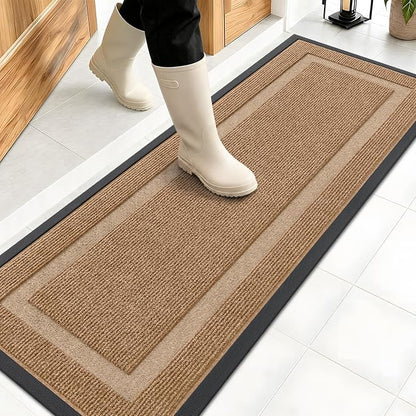 OLANLY Front Door Mat Outside 47x17, All-Season Heavy-Duty Rubber Doormat | by OLANLY