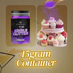 BeePoint Violet Edible Glitter for Drinks 15g - Food Grade, Vibrant Color Shimmer Powdered Dust for Drinks, Cocktails, Cake Decorating, Baking, Chocolates, Candy, Sweets, & Cookies - Vegan & Gluten Free