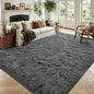 6x9 Large Dark Grey Fluffy Soft Area Rug Non-Slip by ModernHomeDecor