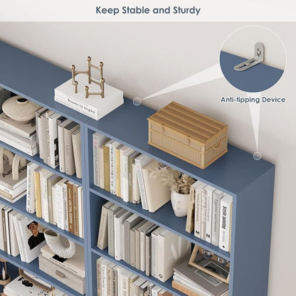 FOTOSOK 6-Tier Open Bookcase and Bookshelf, Freestanding Display Storage - Image 7