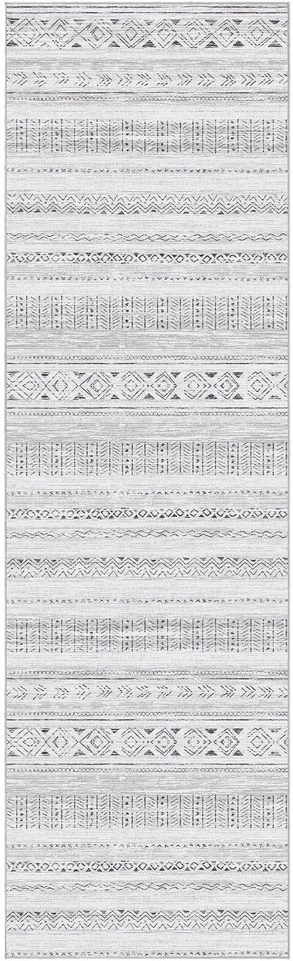 cotiled Hallway 2.6x8 Runner Rugs Washable Boho Rug Dark Grey | Stain Resistan - Image 8