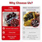 J WAY LOCAL FLAVOR BOBA Authentic Instant Tapioca Boba Pearls Bulk, 60 Servings for Milk Tea,Smoothies and Desserts,Fruity Flavor (Ready in Just 20 Seconds,No Preservatives,Gluten Free)