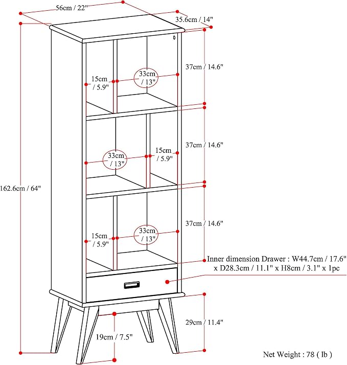 SIMPLIHOME Draper Bookcase - Image 2