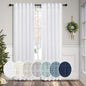 White Extra Long Curtains 9 FT for Living Room 2 Panel Sets Rod Pocket Back Tab by Pitalk