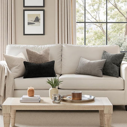 MIULEE Decorative Couch Throw Pillow Covers 18x18 Inch Light Khaki 2 Pack | - Image 2