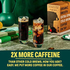 Wandering Bear Straight Black Organic Cold Brew Coffee On Tap, 96 fl oz - Extra Strong, Bold, Smooth, Unsweetened, Shelf-Stable, Ready to Drink, 100% Organic, Iced Cold Brewed Coffee Drinks