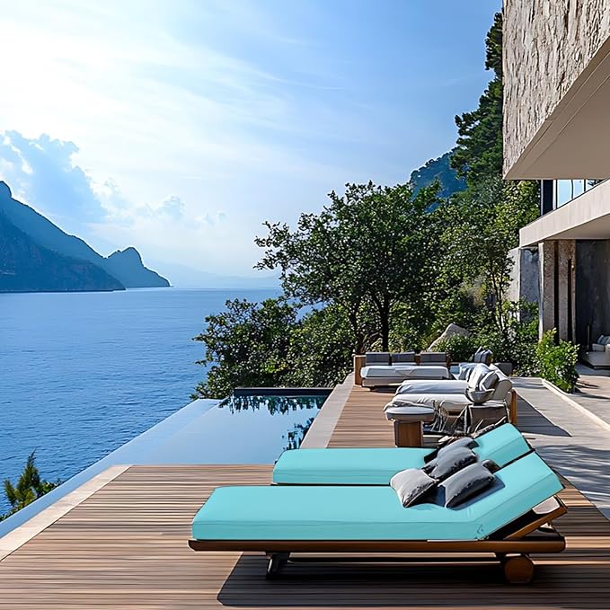 Outdoor Chaise Lounge Cushions for Patio, Lounge Chair Cushions, Waterproof - Image 6