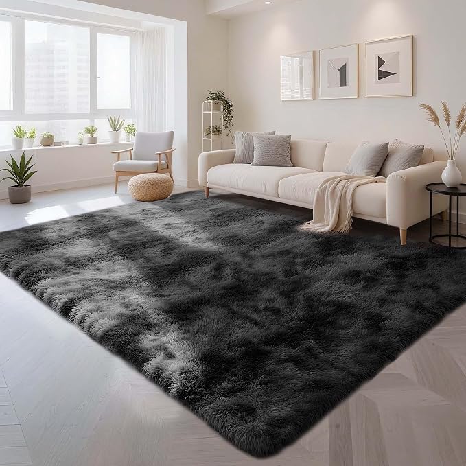 9x12 Area Rug Fluffy Shaggy Ultra Soft Faux Fur Non-Slip Machine Washable Carpet by Unknown