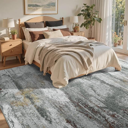 5x7 Ft Abstract Area Rugs for Living Room, Soft Non-Slip Modern Washable Rugs - Image 4