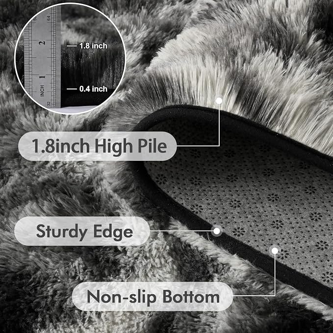 6x9 Ft Large Shag Rugs for Living Room Decor, Tie-Dyed Ultra Soft Fluffy Furry - Image 6