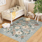 DUKINO 3x5 Area Rug, Floral Washable Rug by DUKINO