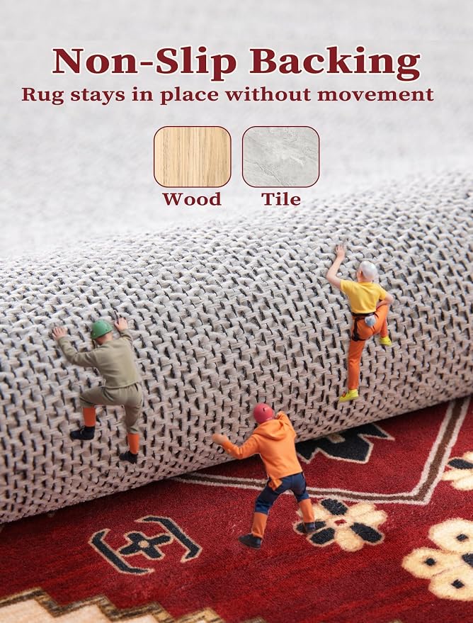 SERISSA 2'6"x10' Washable Non Slip Boho Runner Rug - Image 5