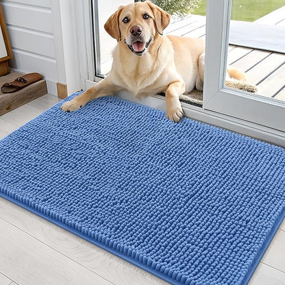 OLANLY Dog Door Mat for Muddy Paws 35x24, Super Absorbent Chenille Mud Mat | by OLANLY
