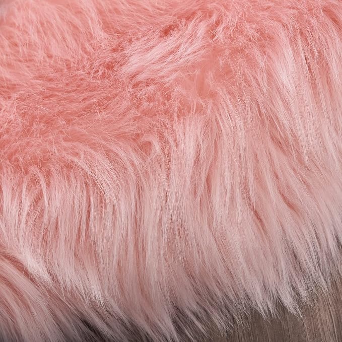 Latepis Fluffy Pink Round Rugs 6ft Circle Rug - Image 6