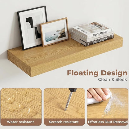 FLYJOE Floating Shelves for Wall, 20 Inch Floating Shelves Set of 2, Kitchen - Image 4