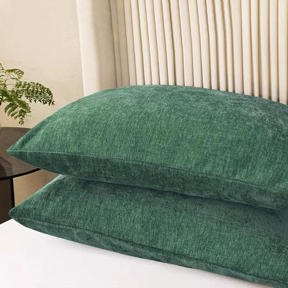 CaliTime Decorative Standard Throw Pillow Covers 26 X 20 Inches Dark Green | - Image 3