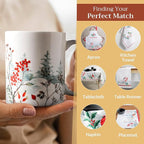 Maison d' Hermine Coffee Mug with Handles Fine Bone China Mugs Pack of One Tea Cups for Hot Beverages Cappuccino Latte Home Restaurant Office Perfect for Gift (Morzine - Chamonix, 15 Ounce)