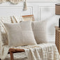 Fancy Homi 2 Packs Neutral Taupe Samll Decorative Throw Pillow Covers 14x14 Inch by Fancy+Homi