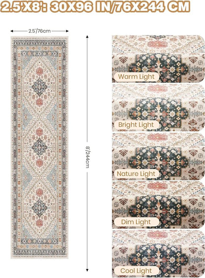 Kitchen Runner Rug Non Slip Washable Rugs 2.5x8, Carpet Runner - Image 2
