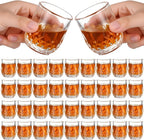 Meanplan 2.7oz Mini Shot Glasses Set Tasting Glasses Heavy Base Clear Shot Cup Cute Cordial Mini Wine Cups for Serving Whiskey, Wine, Juice (36 Pieces)