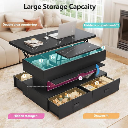 Turosur Lift Top Coffee Table - Image 5
