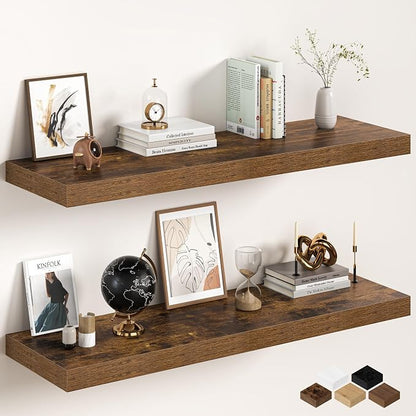 Floating Shelves 48Inch Long, 12 Inch Deep Floating Shelves by FunMemories