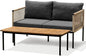 Idzo Oscar Wicker Metal Loveseat by Idzo
