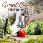 Zulay Moka Pot Espresso Stovetop Coffee Maker - Leak-Proof, Stainless Steel, Easy to Clean, Heat Resistant Handle & Knob -for Authentic Cuban & Italian Style Espresso - Makes 12 Espresso Cups - Silver