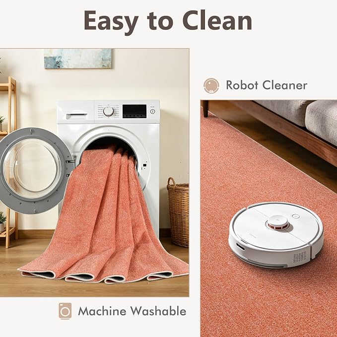 2x6 Orange/White Runner Rug Washable Non-Slip - Image 6
