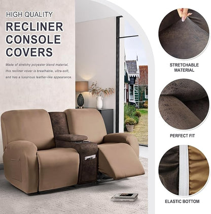 ANARACHON Leather Look Recliner Console Cover - Image 4
