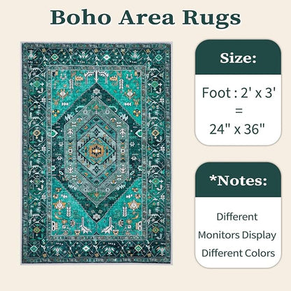 SERISSA 2x3 Washable Non Slip Boho Small Area Rug - Image 6