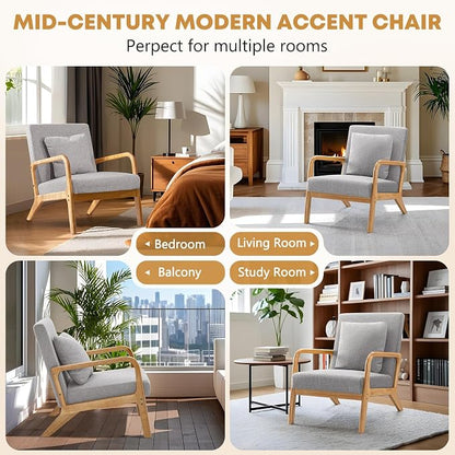 ELUCHANG Mid-Century Modern Accent Chair - Image 8