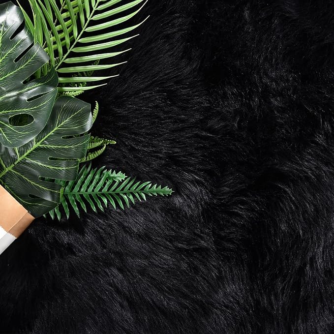 Latepis Area Rug 6x8, Faux Fur Sheepskin Rug - Image 6