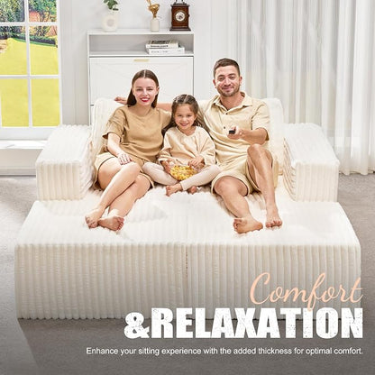 Hobestluk Modular Sectional Sofa Memory Foam Couch Sofa Bed Loveseat - Image 3