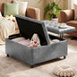LINLUX Extra Large Leather Storage Ottoman, 35.5 Inch Large Square Lift Top by LINLUX