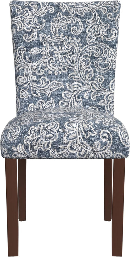 HomePop Classic Parsons Dining Chair -Denim Jacobean Print - Image 5