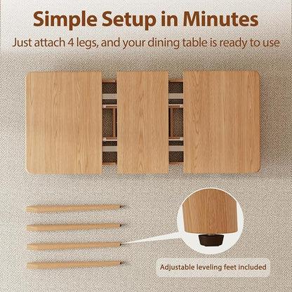 Muwuele Solid Wood Extendable Dining Table - Image 7