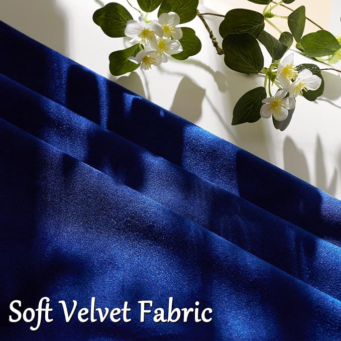 GIGIZAZA Royal Blue Velvet Throw Pillow Covers 22x22 Pack of 2 | Decorative - Image 5