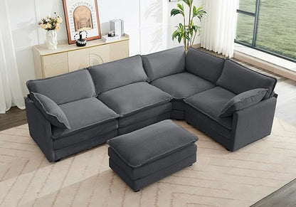 ROWHY 113'' Modular Sectional Cloud Corner Couch, 5 Seater L Shape Sofa Big by ROWHY