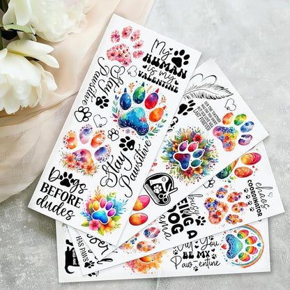 4 Sheets Rub on Transfers for Crafts, Paw Prints Furniture Transfers for Wood - Image 5