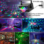 Party Lights Dj Disco Ball Light, LED Stage Strobe Lights Sound Activated with Remote Control for Xmas Club Bar Parties Holiday Christmas Birthday Wedding Home Decoration