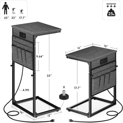 Vagusicc C-Shaped End Table Set of 2 - Image 3