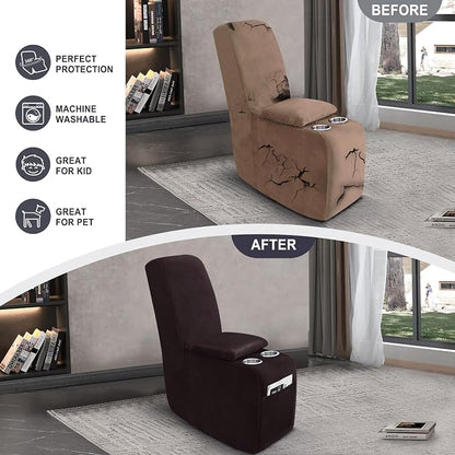 ANARACHON Leather Look Recliner Console Cover - Image 6