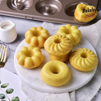 Donut Mold Cake Pan, 12-Cavity Non-Stick Ring Doughnut Bakeware for Oven Baking (Champagne Gold)