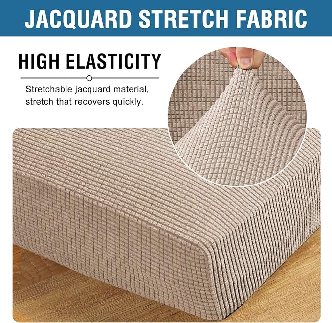 H.VERSAILTEX Super Stretch Individual Seat Cushion Covers Sofa Covers Couch - Image 4