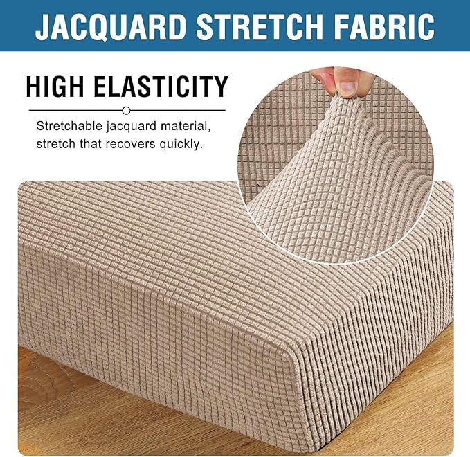 H.VERSAILTEX Super Stretch Individual Seat Sofa Covers Couch Slipcover Sets - Image 4