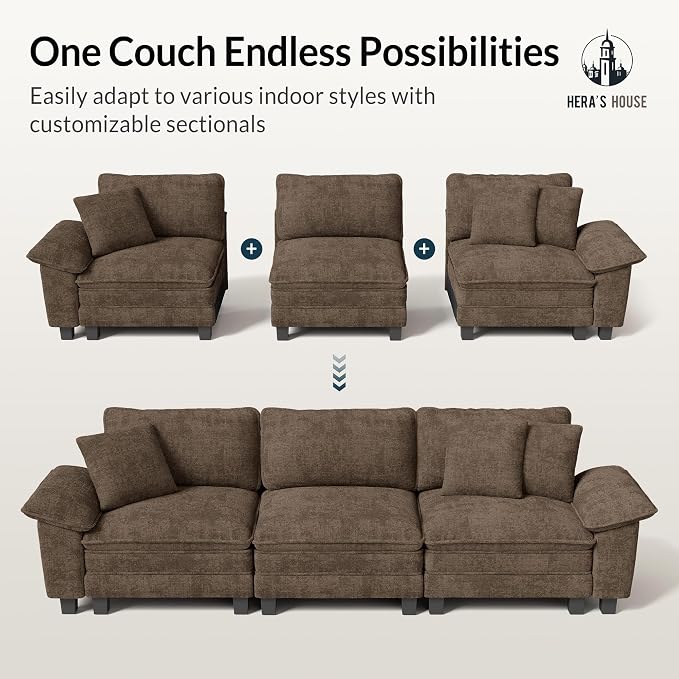HERA'S HOUSE 158" Modular Sectional Sofa, Oversized L Shaped Couches - Image 7