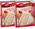Betty Crocker Super Moist Cake Mix-Cherry Chip-15.25 Oz,2 Pack