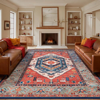 SERISSA 9x12 Washable Non Slip Boho Area Rug - Image 7